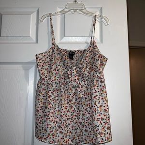New White Floral Multicolored Tank Top - Size M 🌼🌺🪻🌷🌸 Never Worn!